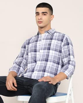 lee cooper Men Checked Regular Fit Shirt-picture-10
