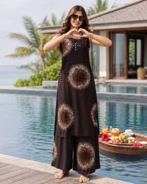berrylicious Embellished Straight Kurta & Palazzos Set-picture-20
