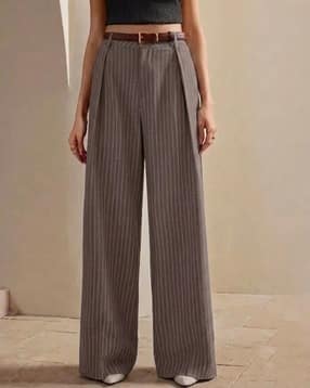 High-Rise Wide-Leg Formal Pants-image-0