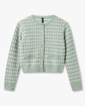 rio girls Girls Patterned Round-Neck Cardigan-picture-43