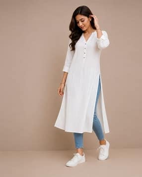 Women Striped Straight Kurti-image-47