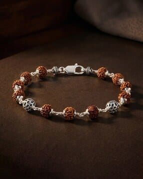 touch925 925 Silver Sacred Rudraksha Men Bracelet In Silver-picture-21