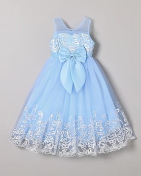 hopscotch Bow Applique Embroidered Tulle Gown-picture-12