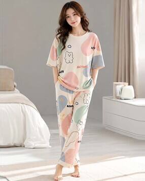 fery london Women Self-Design Nightwear Set-picture-33