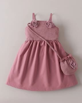 hopscotch Rose Applique Textured Dress-picture-19