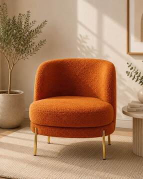 doe buck Modern Boucle Accent Lounge Chair-picture-32