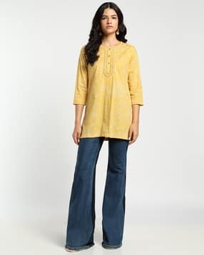 svrnaa by azorte Women Floral Print Relaxed Fit Tunic-picture-21