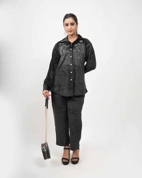 fashiontownie Women Embroidered 2-Piece Co-Ord Set-picture-12