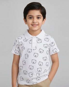 styleconnect Boys Micro Print Polo T-shirt-picture-34