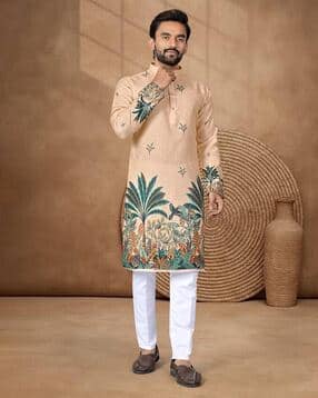indie picks Cotton Self-Design Kurta Pyjamas Set-picture-28