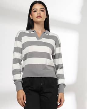 teamspirit Women Striped Regular Fit Pullover-picture-41