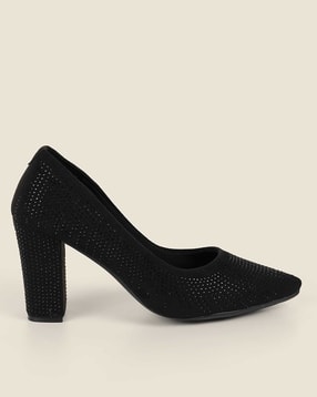 Women High Embellished Pumps Heeled Shoes-image-43