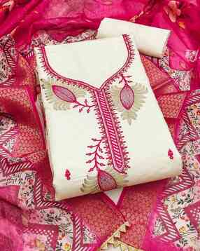 manvaa Women Embroidered  3-Piece Dress Material-picture-15