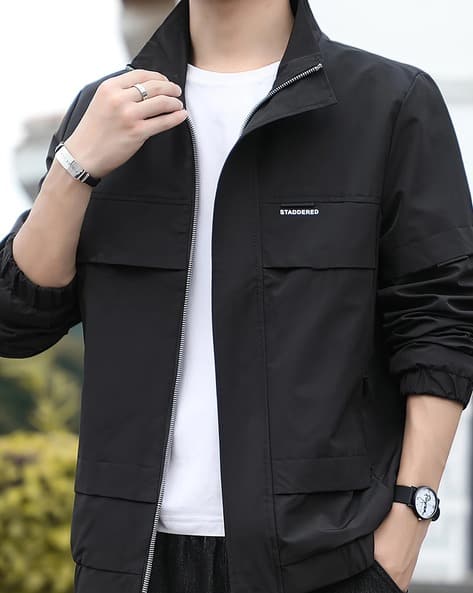 POSHAX Men Regular Fit Zip-Front Jacket