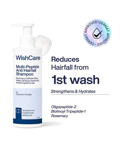 WishCare Multi Peptide Anti-Hairfall Shampoo with Rosemary - Boosts Hair Growth