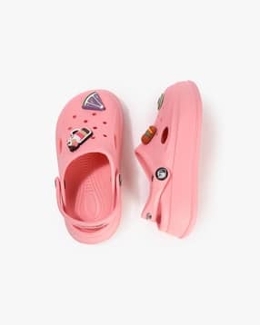 girls lazer-cut slingback clogs