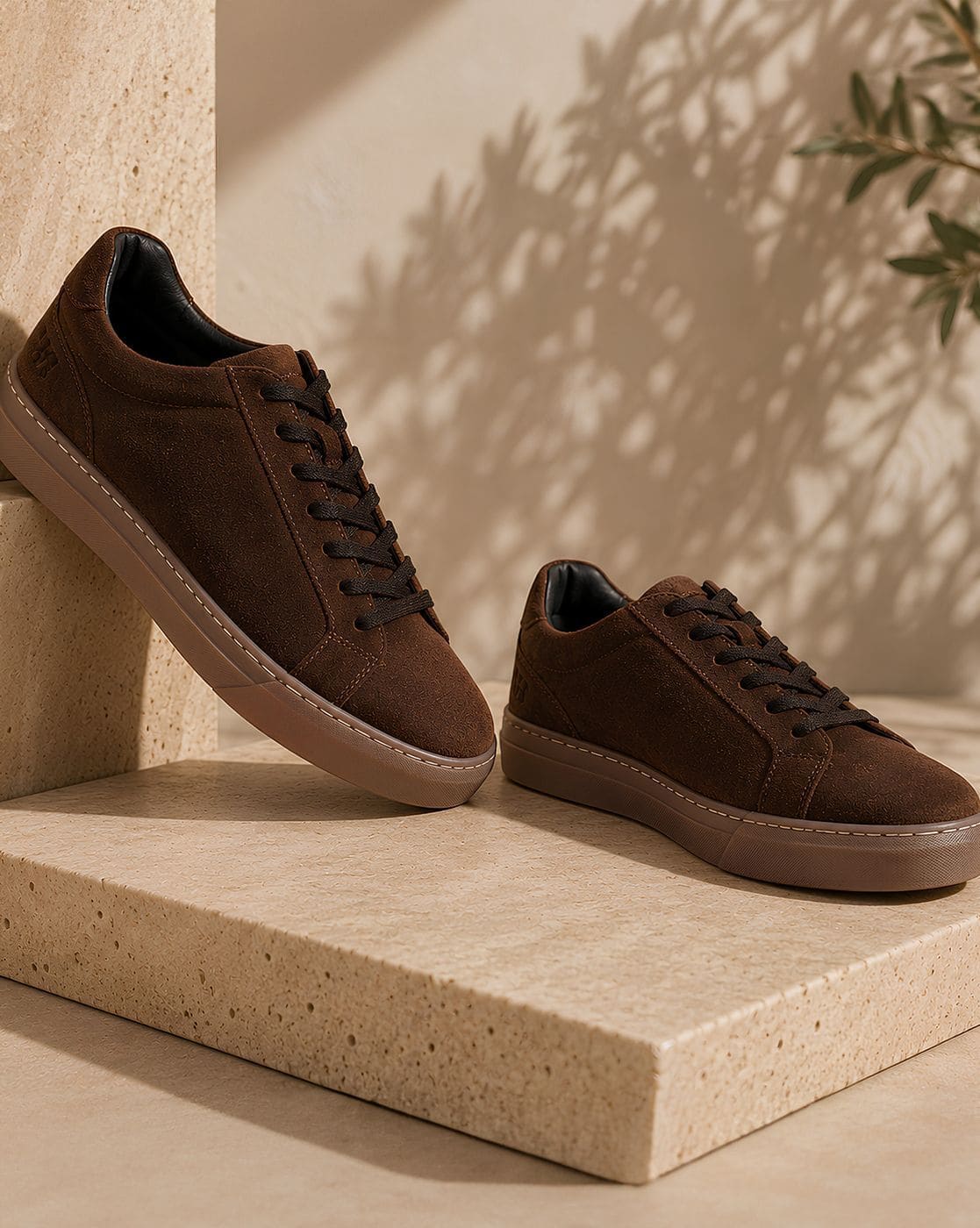 Men Lace-Up Round Toe Casual Shoes
