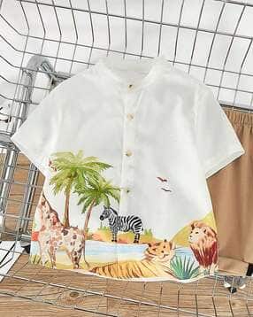 pamberston Boys Printed Loose Fit Shirt-picture-38