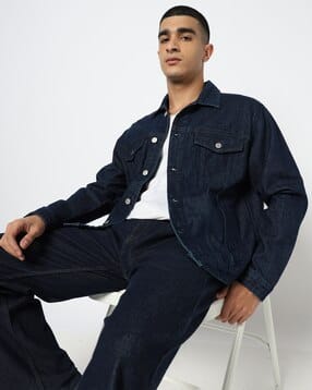 yousta Men Relaxed Fit Denim Trucker Jacket-picture-27
