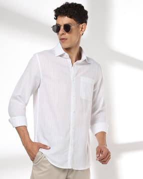 john players Men Striped Slim Fit Casual Shirt-picture-28