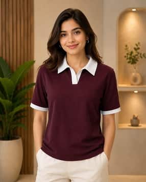 buda jeans co Women Regular Fit Polo T-Shirt-picture-37