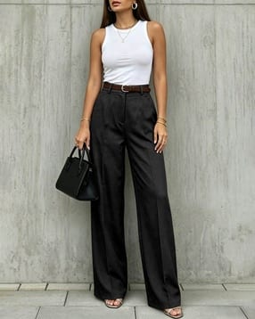 buda jeans co  Straight Fit Flat-Front Trousers-picture-13