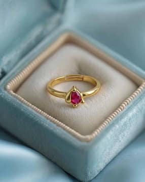 Women Brass Adjustable Finger Ring-image-3