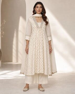 nyrika Women Embellished A-Line Kurta Suit Set-picture-36