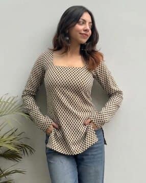 indie picks Printed Relaxed Fit Top-picture-29