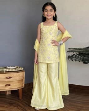 pixie n prince Women Embroidered 3-Piece Kurta Set-picture-42