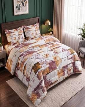 threadwear 300 GSM Comforter Set Queen Size Bedsheet with 2 Pillow Covers-picture-23