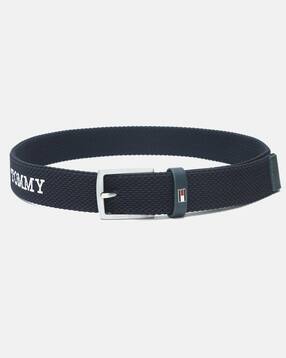 tommy hilfiger Logo Print Belt with Tangle Buckle Closure-picture-15