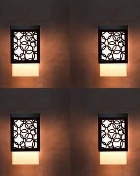 gojeeva Set of 4 Wooden Pendant LED Wall Lamps -picture-31
