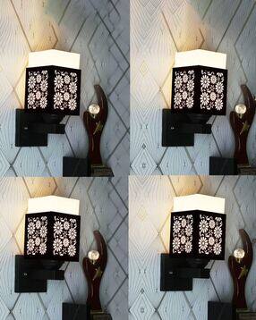 gojeeva kraft Pack of 4 Wooden Modern Design Wall Lamps-picture-33