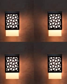 gojeeva Set of 4 Wooden Pendant LED Wall Lamps -picture-32