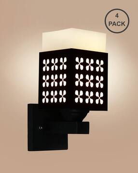 gojeeva kraft Pack of 4 Wooden Modern Design Wall Lamps-picture-37