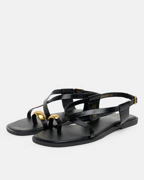 forever glam by pantaloons Women Strappy Toe-Ring Sandals-picture-12