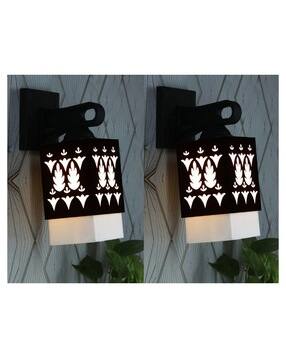 gojeeva kraft Set of 2 Wooden Modern Design Wall Lamps-picture-33