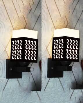 gojeeva kraft Pack of 2 Wooden Modern Design Wall Lamps-picture-34