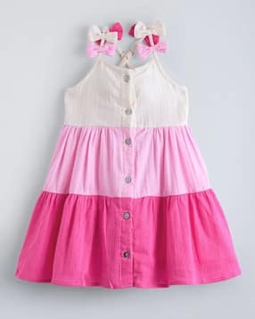 hopscotch Girls Colourblock Tiered Dress-picture-34