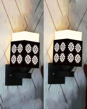 gojeeva kraft Pack of 2 Wooden Modern Design Wall Lamps-picture-36