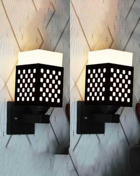 gojeeva kraft Set of 2 Wooden Wall Lamps Wall Lamps-picture-35