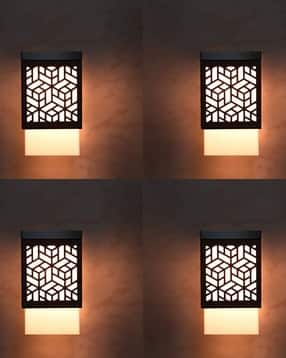 gojeeva Set of 4 Wooden Pendant LED Wall Lamps -picture-35