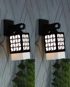 gojeeva kraft Set of 2 Wooden Modern Design Wall Lamps-picture-39