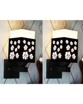 gojeeva kraft Set of 2 Wooden Modern Design Wall Lamps-picture-47