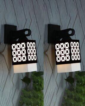 gojeeva kraft Set of 2 Wooden Modern Design Wall Lamps-picture-31