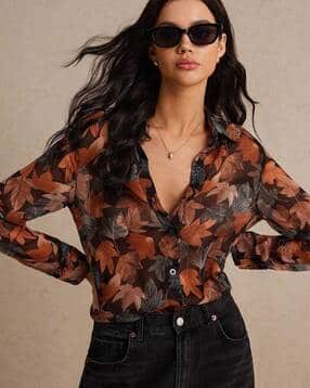 buda jeans co Women Floral Print Relaxed Fit Shirt-picture-13