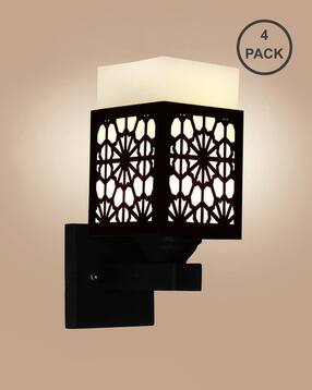 gojeeva kraft Pack of 4 Wooden Modern Design Wall Lamps-picture-52