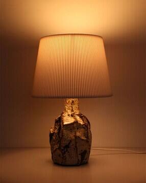 Abstract Ceramic Table Lamp with Shade-image-49