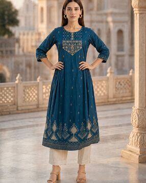 rangita Women Embroidered A-Line Kurta-picture-29